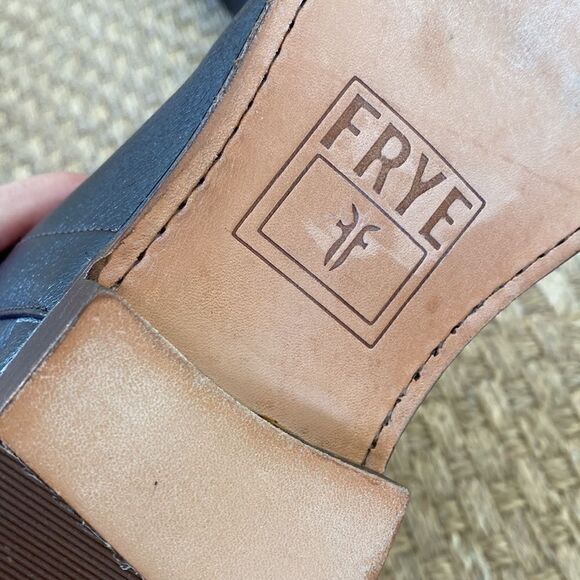 Beautiful Dark Brown Leather Pull On Riding Boots By Frye - Picture 3 of 10